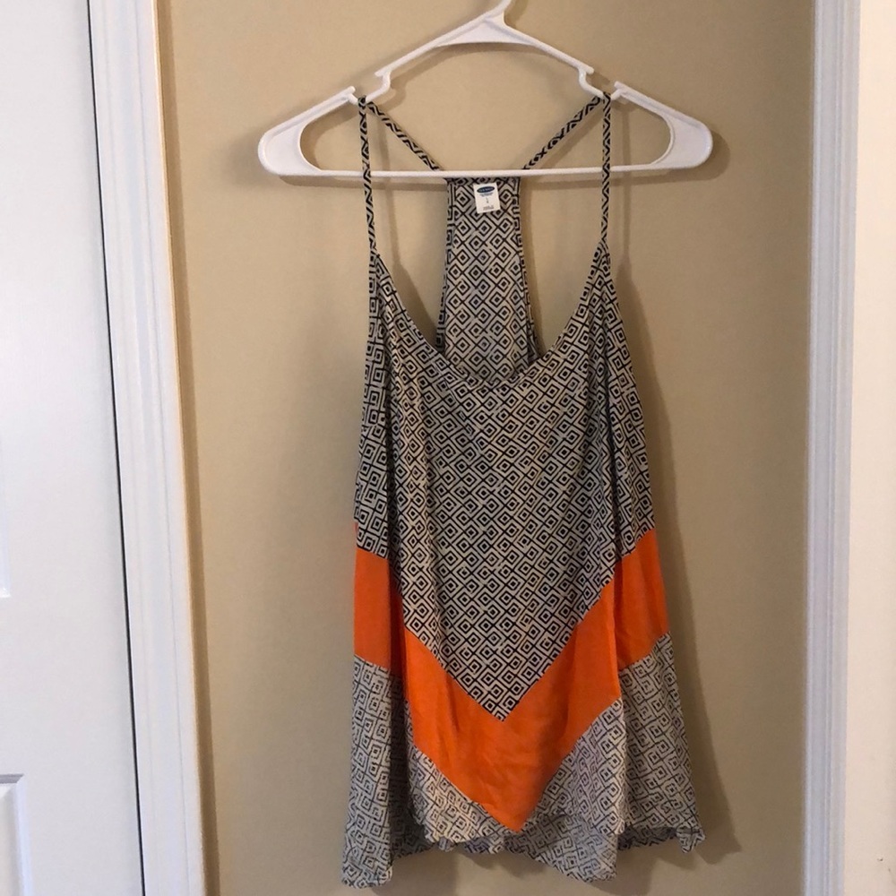 Print tank blouse